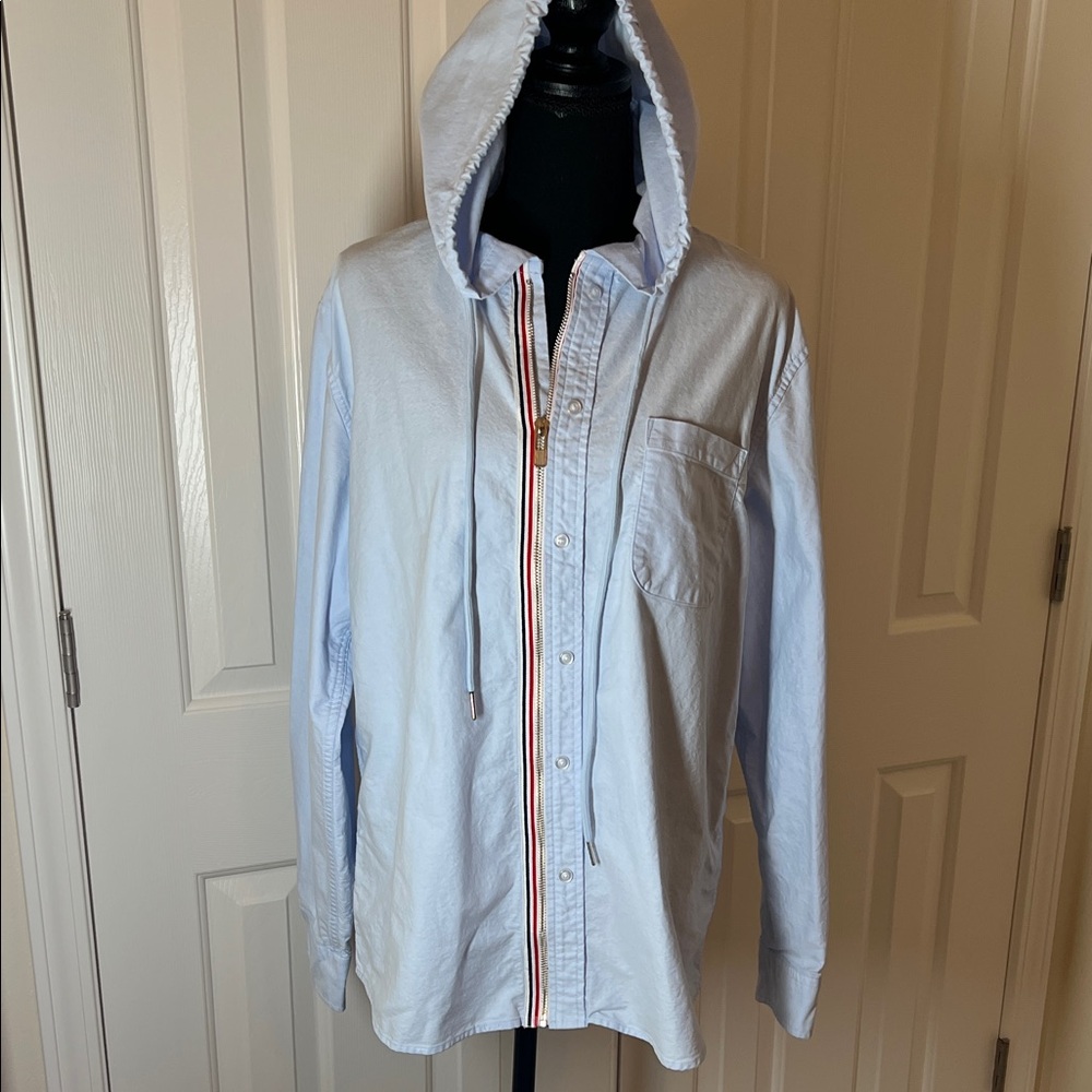 Women's Light Blue Hooded Jacket